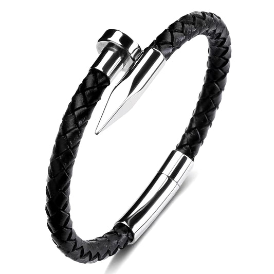 New Charm Men Bracelets Leather Rope High Quality Braided Bangles Style Wholesale Women Trendy Jewelry Gifts